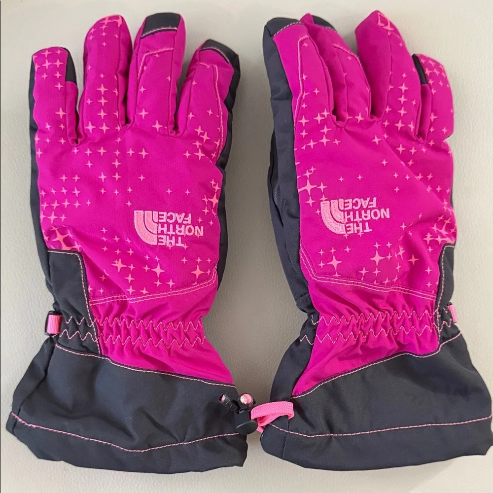 The North Face Fuchsia and Charcoal Gloves Hyvent